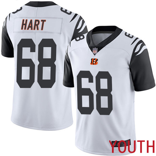 Cincinnati Bengals Limited White Youth Bobby Hart Jersey NFL Footballl 68 Rush Vapor Untouchable